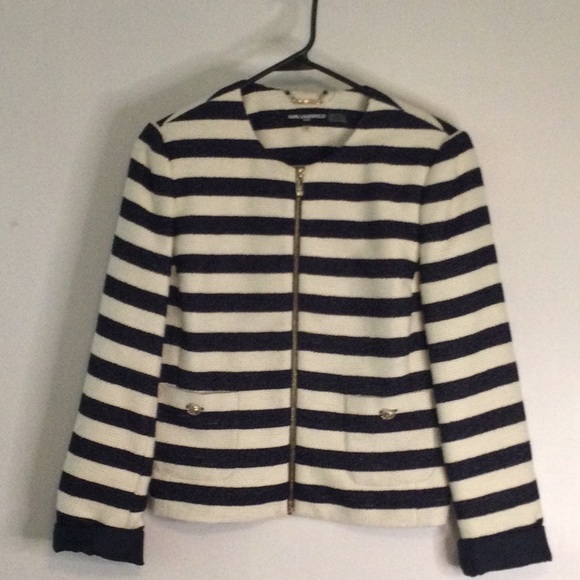 Karl Lagerfeld Jackets & Blazers - KARL LAGERFELD, Paris…..CHARCOAL/WHITE JACKET